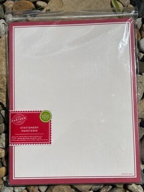 🩶5/$30 Gartner Studios Cream Letter Sized Printer Paper Holiday Red Border NEW